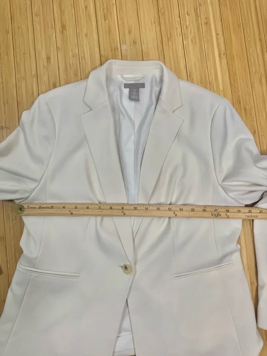 NWOT H&M White Single Breasted Blazer - Picture 13 of 16